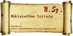 Mühlsteffen Szilvia névjegykártya