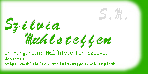 szilvia muhlsteffen business card